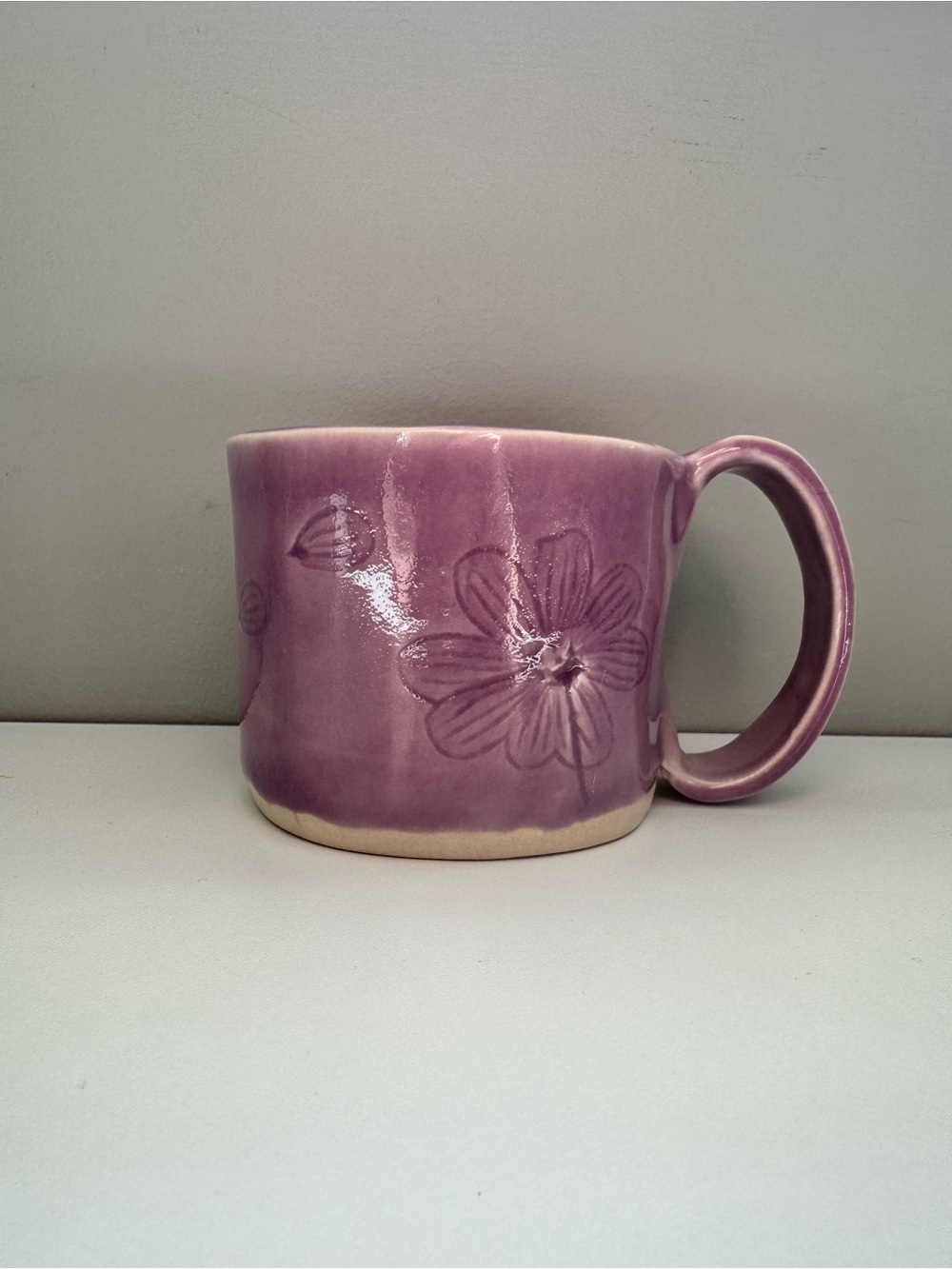 Studio Pottery Handmade Lavender Mug
